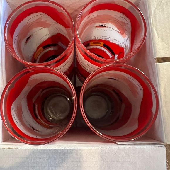 Georges Briard  Vintage 1950s Santa Highball Glasses NEW Set of 4 - 13 oz Retro - Picture 3 of 8